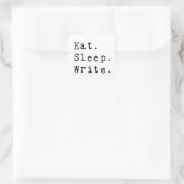 Essen Sleep Write Quadratischer Aufkleber (Tasche)