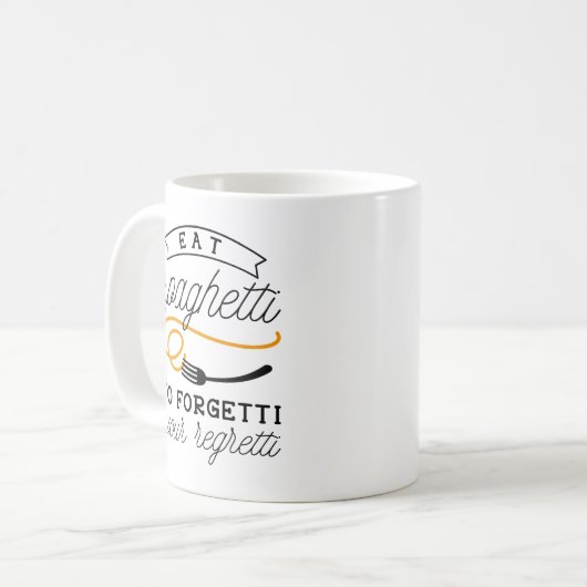 Essen Spaghetti Kaffeetasse (Vorderseite Links)