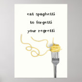 Essen Spaghetti Poster (Vorne)
