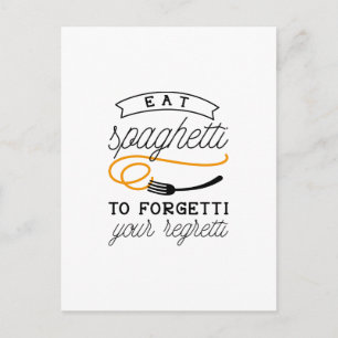 Essen Spaghetti Postkarte