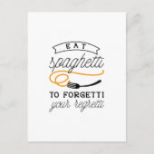 Essen Spaghetti Postkarte (Vorderseite)