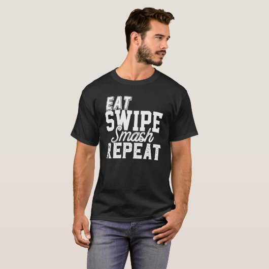 Essen Swipe Smash Online-Single Verabreden Py Frat T-Shirt (Vorne ganz)