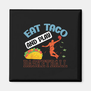 Essen Taco und spielen Bysketbyll Mexico Cinco de Magnet