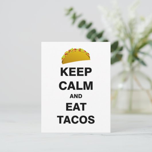Essen Tacos Postkarte (Stehend Vorderseite)