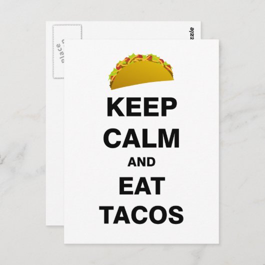 Essen Tacos Postkarte (Vorne/Hinten)