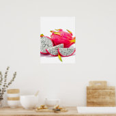 Essen Thema Poster mit Drachenfrucht. (Küche)