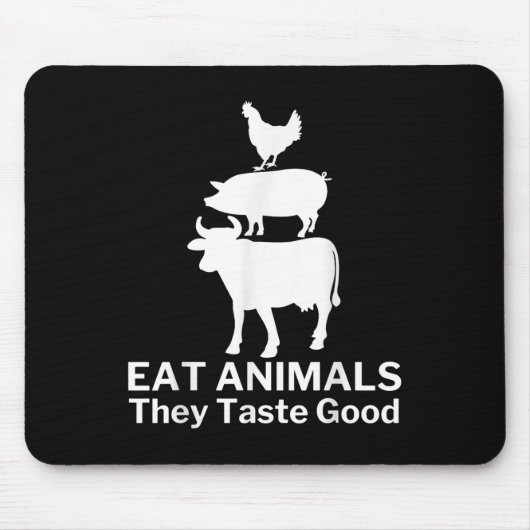 Essen Tiere Funny Grillen Grilling Mousepad (Vorne)
