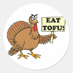 Essen Tofu Runder Aufkleber