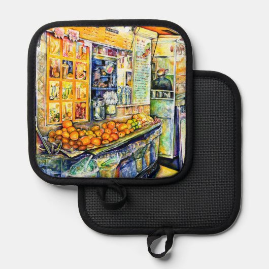 Essen Topflappen (Vorderseite/Rückseite)