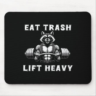 Essen Trash Lift Heavy Racoon Lifting Gym Fitness Mousepad