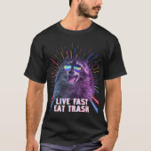 Essen Trash Raccoon Panda Rave Old School Pilot Su T-Shirt (Vorderseite)