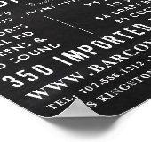 Essen, Trink Chalkboard, Pub/Brauerei Werbung Poster (Ecke)