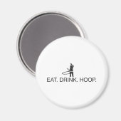 Essen. Trink. Hoop Magnet (Vorderseite/Rückseite)
