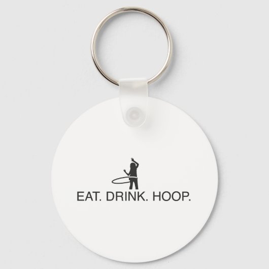 Essen. Trink. Hoop Schlüsselanhänger (Vorderseite)