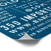 Essen, trinken, Bar & Grill Logo, Pub/Brauerei Poster (Ecke)