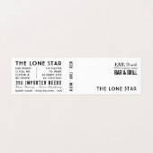 Essen, trinken Bar & Grill, Pub/Brauerei, im Einze Visitenkarten (Außenseite Aufgefaltet)