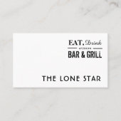 Essen, trinken Bar & Grill, Pub/Brauerei Visitenkarte (Vorderseite)