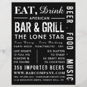 Essen, trinken Bar & Grill, Pub/Brauerei Werbung Flyer (Vorne)