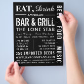 Essen, trinken Bar & Grill, Pub/Brauerei Werbung Flyer (Hand)
