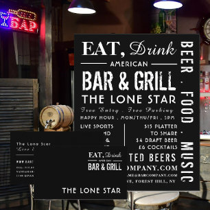 Essen, trinken Bar & Grill, Pub/Brauerei Werbung Flyer