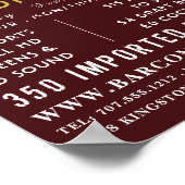 Essen, trinken Bar & Grill, Pub/Brauerei Werbung Poster (Ecke)