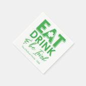 Essen, trinken & be irische Typografie St. Patrick Serviette (Ecke)