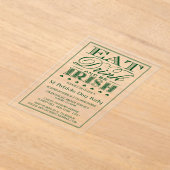 Essen, trinken & Be Irish St. Patrick's Day Acryleinladungen (Ablage )