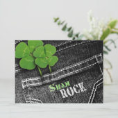 Essen, trinken & Be Irish St. Patrick's Day Einladung (Stehend Vorderseite)