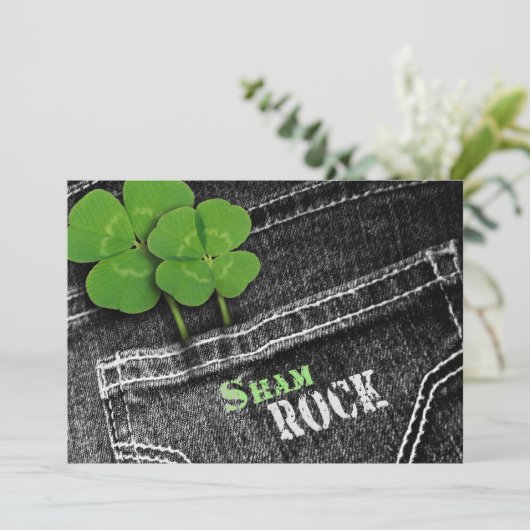 Essen, trinken & Be Irish St. Patrick's Day Einladung (Stehend Vorderseite)