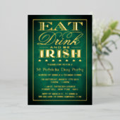 Essen, trinken & Be Irish St. Patrick's Day Party Folieneinladung (Stehend vorne)