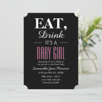 Essen, trinken Es ist ein Baby Mädchen, Baby Ankün