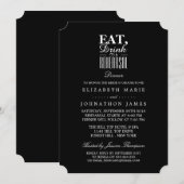 Essen, trinken Es ist ein Probe-Dinner Einladung (Vorne/Hinten)