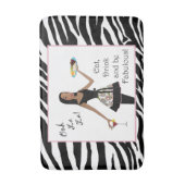 "Essen, trinken & Fabeln!" Afrikanisch-Amerikanisc Badematte (Vorderseite Vertikal)