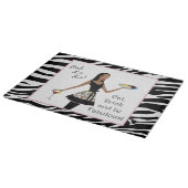 "Essen, trinken & Fabeln!" Afrikanisch-Amerikanisc Schneidebrett (Ecke)