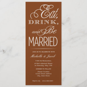 Essen, Trinken, Hochzeit Einladung