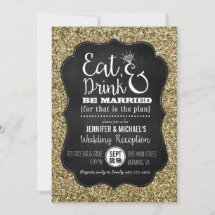Essen, Trinken & Hochzeit Hochzeitsempfang Einladu Einladung