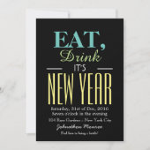 Essen, trinken ist Neues Jahr Einladung (Vorderseite)