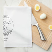 Essen, trinken & lachen Individuelle Name Küchentü Geschirrtuch (Viertel Falte)