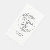 Essen, trinken & lachen Individuelle Name Papier A Serviette (Ecke)