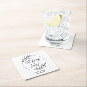 Essen, trinken & lachen Individuelle Name Papier U Rechteckiger Pappuntersetzer (Vor Ort)