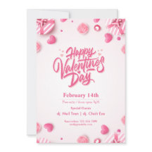 "Essen, trinken & Liebe" Valentinstag Party Einlad