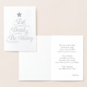 Essen, trinken & Merken - Elegante Weihnachten Folienkarte (Anzeige)