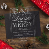 Essen, trinken & Merken Weihnachten feiern Acryleinladungen