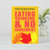Essen Trinken ohne Urteil Einladung (Stehend Vorderseite)