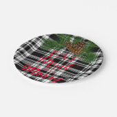 Essen, trinken, sei fröhlich. Festlicher Urlaub Pappteller (Schrägansicht)