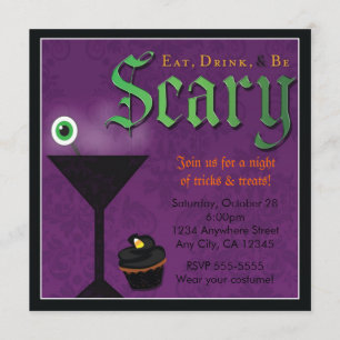 Essen Trinken & Sei Gruselig Halloween-Party-Einla Einladung