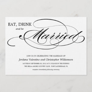 ESSEN, TRINKEN & SEI VERHEIRATET EINLADUNG