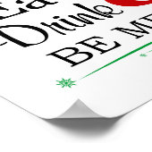 Essen, trinken & sich freuen Weihnachten Kunst Poster (Ecke)