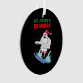 Essen, trinken & sich frohe Weihnachten. Ornament (Vorderseite)