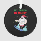 Essen, trinken & sich frohe Weihnachten. Ornament (Rückseite)